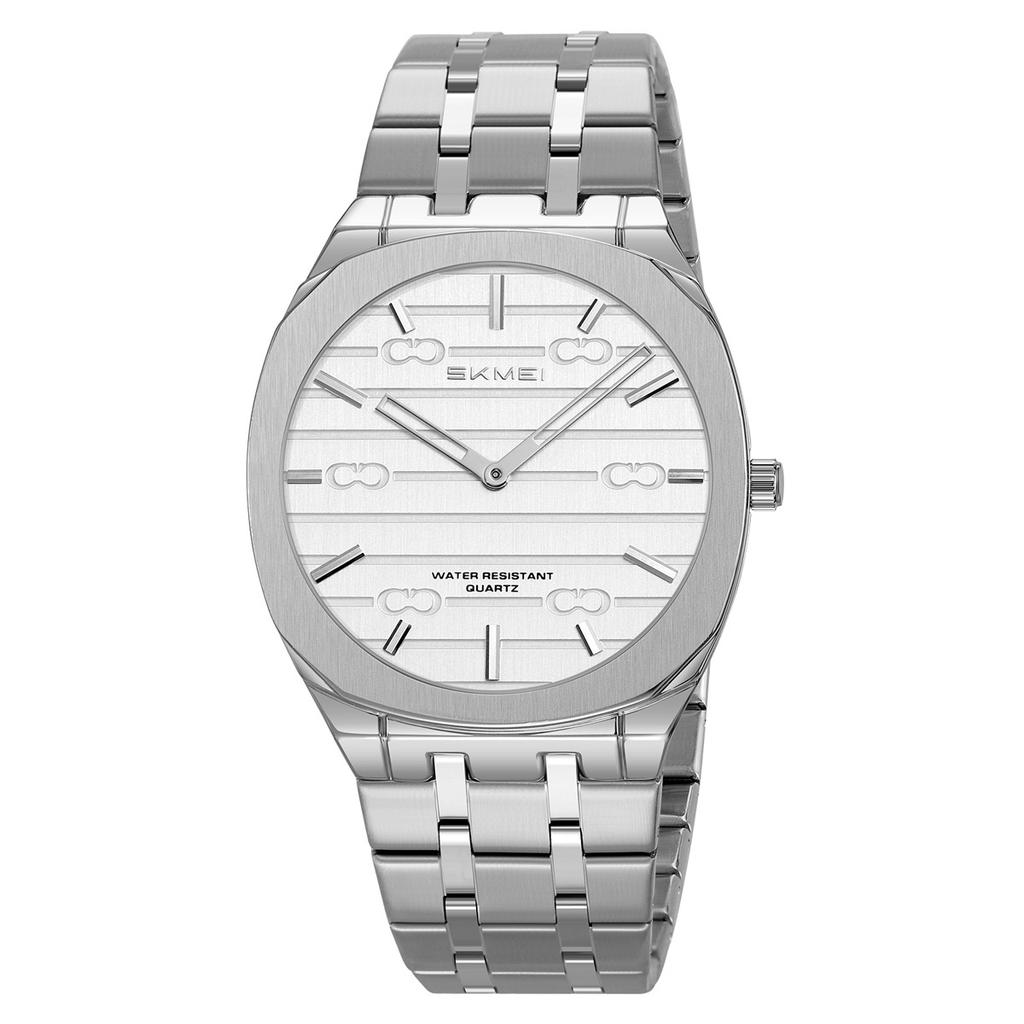 Men's business watch retro waterproof steel belt quartz watch trendy casual watch