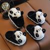 New Cute Children's Cartoon Panda Winter Slippers Comfortable Warm Cotton Shoes Boys Girls Indoor Home Fluffy Slippers