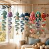 Passo a Passo Crochê Tutorial Tema Oceano Kit Espiral Arte DIY Decorativa Artesanato Bolsa Charms Fazendo Montagem Fácil Ornamento Pendurado para Árvore de Natal