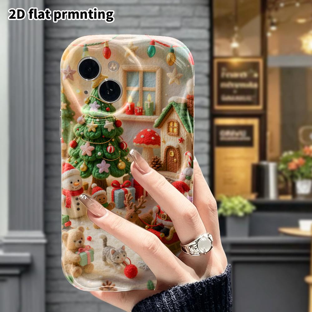 Phone Case: 2D flat, suitable for iPhone 18, 17, 16, 15, 14, 13, 12Pro protective case, mini amusement park, perfect Christmas and Halloween holiday g