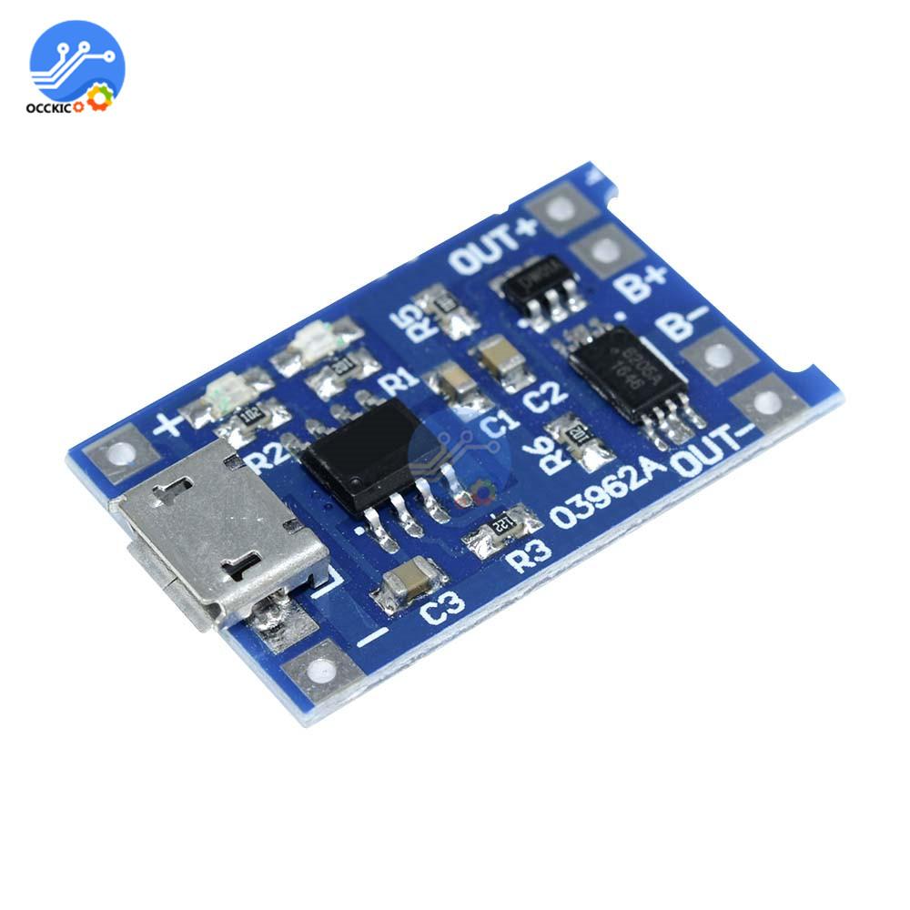 5PCS BMS 5V 1A 18650 Lithium Battery Charger Board Mini/Micro USB TYPE C Power Charging With Protection Functions