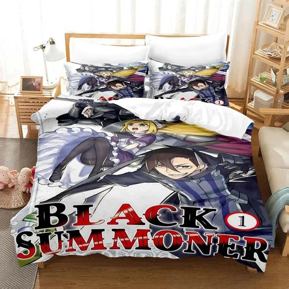 Comforter 3D Anime Black Summoner Bedding Set Single Twin Full Queen King Size Bed Set Adult Kid Bedroom S Home Textiles