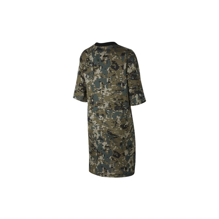 Nike Mesh Camouflage Dress Women Dress Olive-Green CJ0178-222