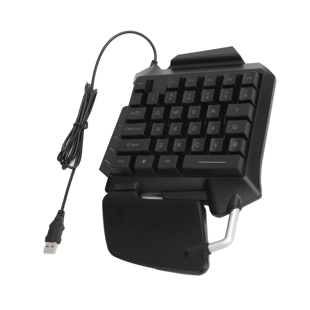 OneHanded Keyboard 35 Key USB Wired Portable Mechanical Gaming Keypad with LED Backlight