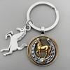 Keychain Year of Horse 2026 Zodiac Souvenir Pendant Key Chain Horse Pattern Charm Keyring Car Keys Backpacks Accessories