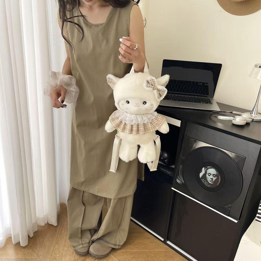 Cute Animal Plush Toy Backpack: Elephant, Pig, or Sheep