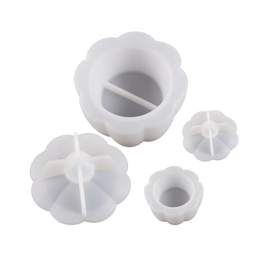 Silikonform für Aufbewahrungsboxen, Schmuckschatullen-Formen, blumenförmige Harzform, Aufbewahrungsbehälter-Formen mit Deckel für Heimwerkerarbeiten