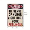 Vintage Humor Tin Sign Metal Wall Decor for Bar Cafe Home 8x12 Inch