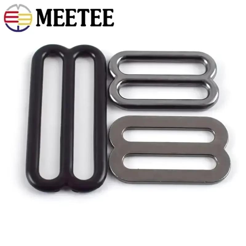 10/20/30Pcs Meetee Metal Tri-Glide Rings Buckles 6-50mm Bra Strap Adjust Clasp 8-shaped Ring Hook Garment Hardware Accessories