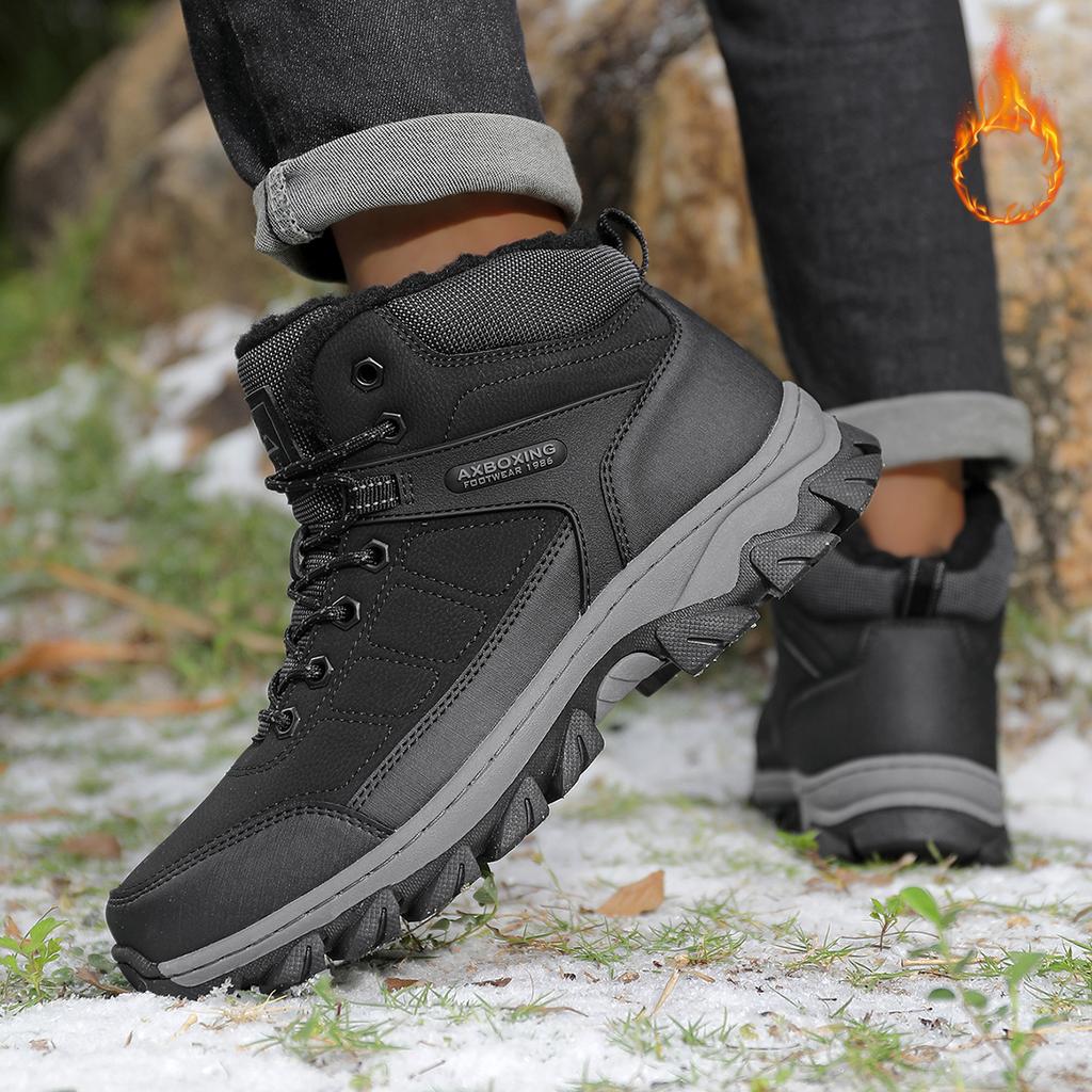 TUINANLE Men Women Hiking Boots Winter Warm Fleece Waterproof Outdoor Trekking Climbing Athletic Sport