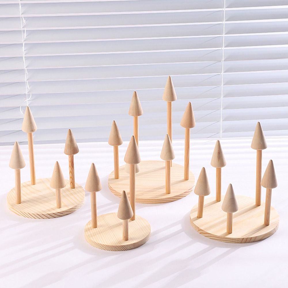 Wood Finger Rings Holder Modern Ring Storage Rack Bangle Storage Tray  Bracelets Necklace Earrings