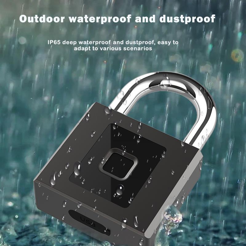 High Quality Smart Anti-theft Padlock Fingerprint App Control Keyless Lock for Gym Locker Bike