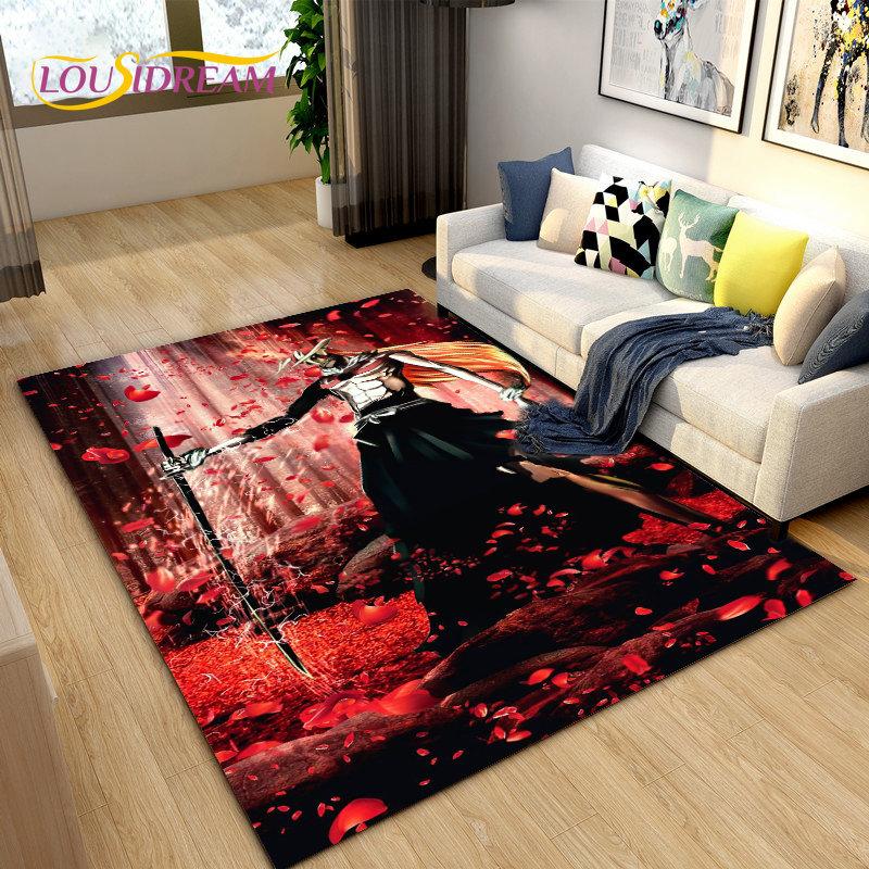 

Аниме отбеливатель японский мультяшный коврик большой, ковер для гостиной, спальни, дивана, коврик для украшения, детские игры, нескользящий напольный коврик 60x90cm