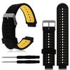 For Garmin Forerunner 220230235620630 Two-color Diamond Hole Silicone Watch Strap Outer Blue