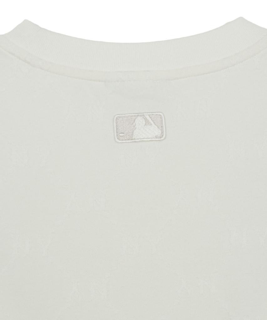 Emelbi Diamond Monogram Tone-Tone Jacquard Oversized Short Sleeve T-Shirt Ny (Ivory)