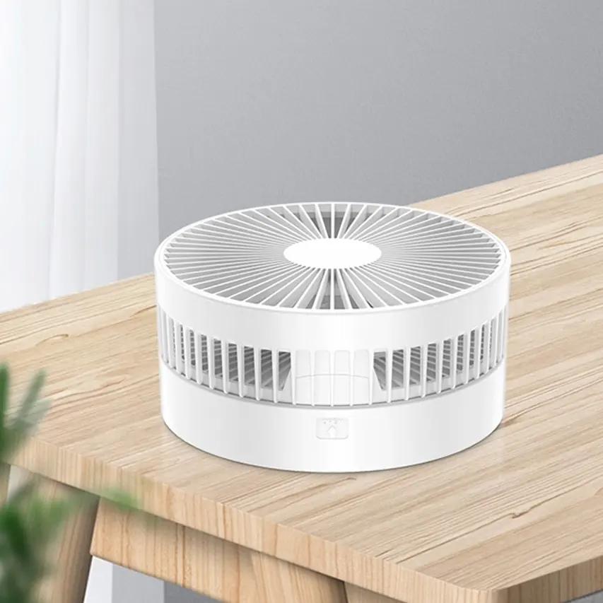 Small Round Table Indoor Floor Outdoor Using Portable Camping Stand Foldable Rechargeable Fan Home Appliance Custom Folding Fan