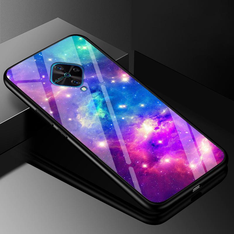 Tempered Glass Case For Vivo V17 Case Russia Glass Back Cover Soft Bumper For Vivo V17 Phone Cases V 17 Funda Y9s S1 Pro Coque