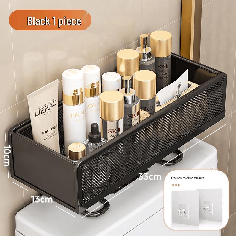 Punch-Free Suction Cup Toilet Shelf
