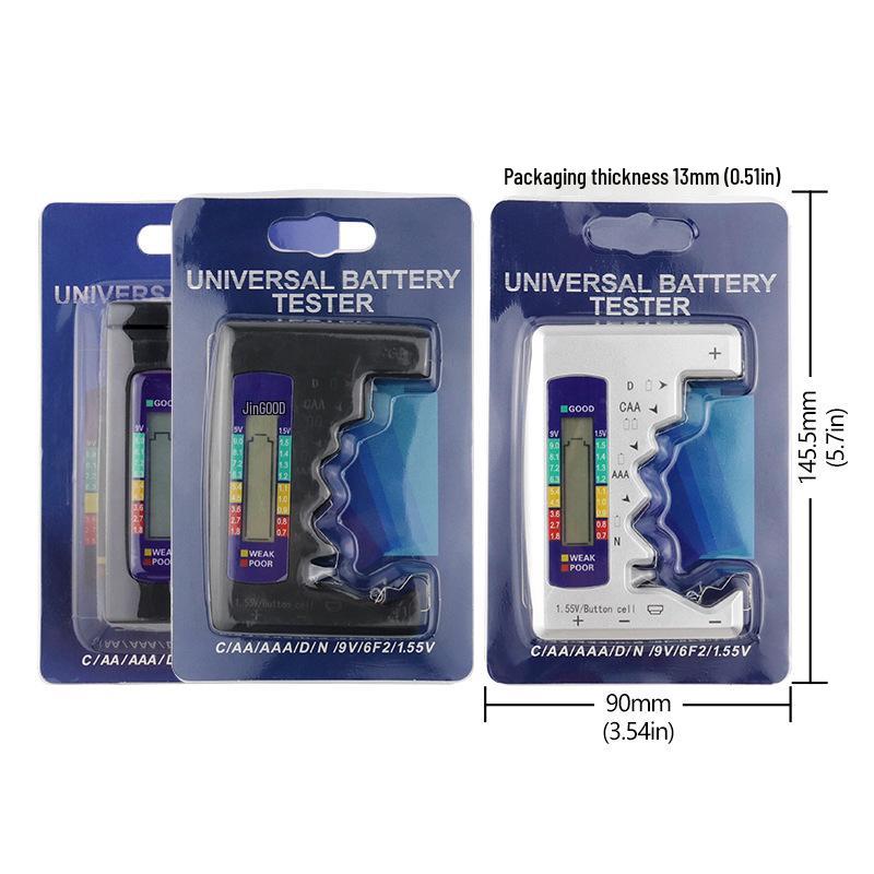 Digital Battery Voltage Tester for AA, AAA, Button Cells, and 9V Batteries