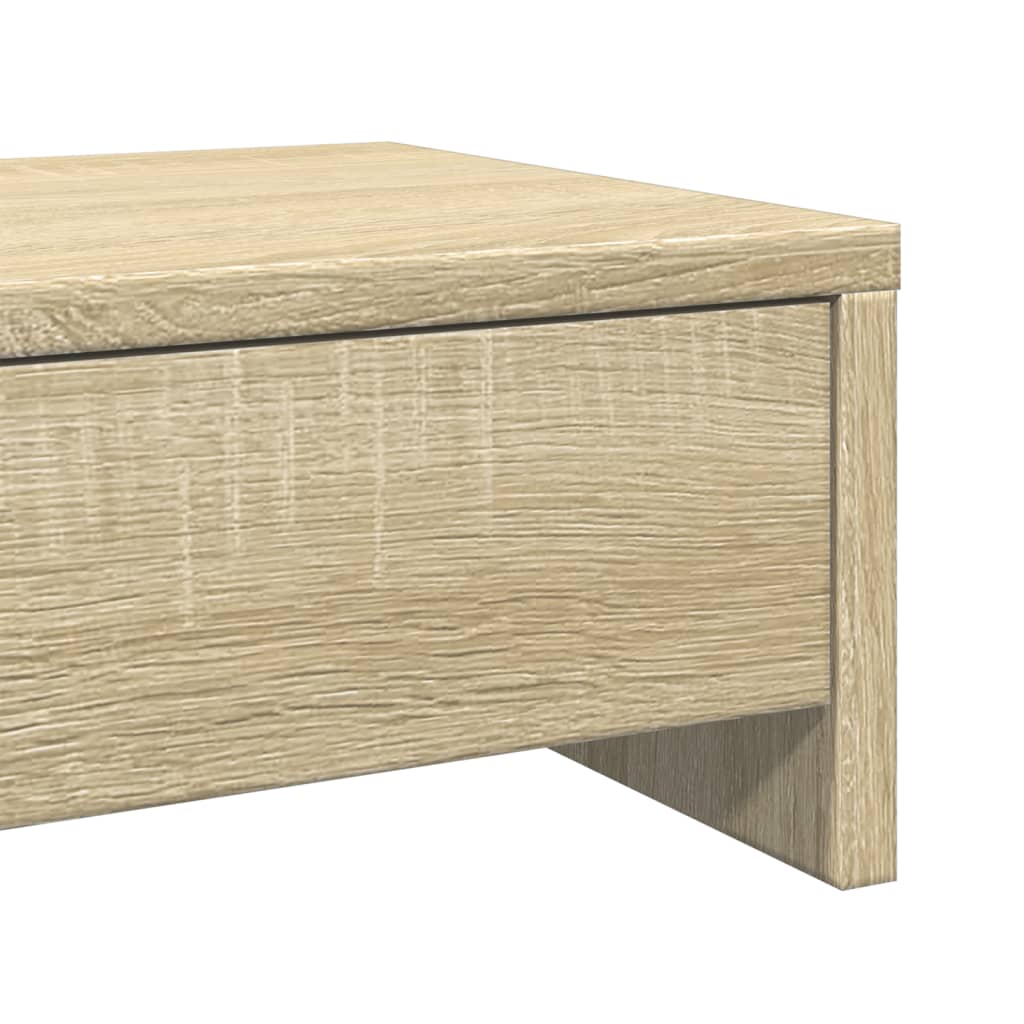 Vidaxl Podstawka Pod Monitor, Z Szufladami, Dąb Sonoma, 100X27X15 Cm