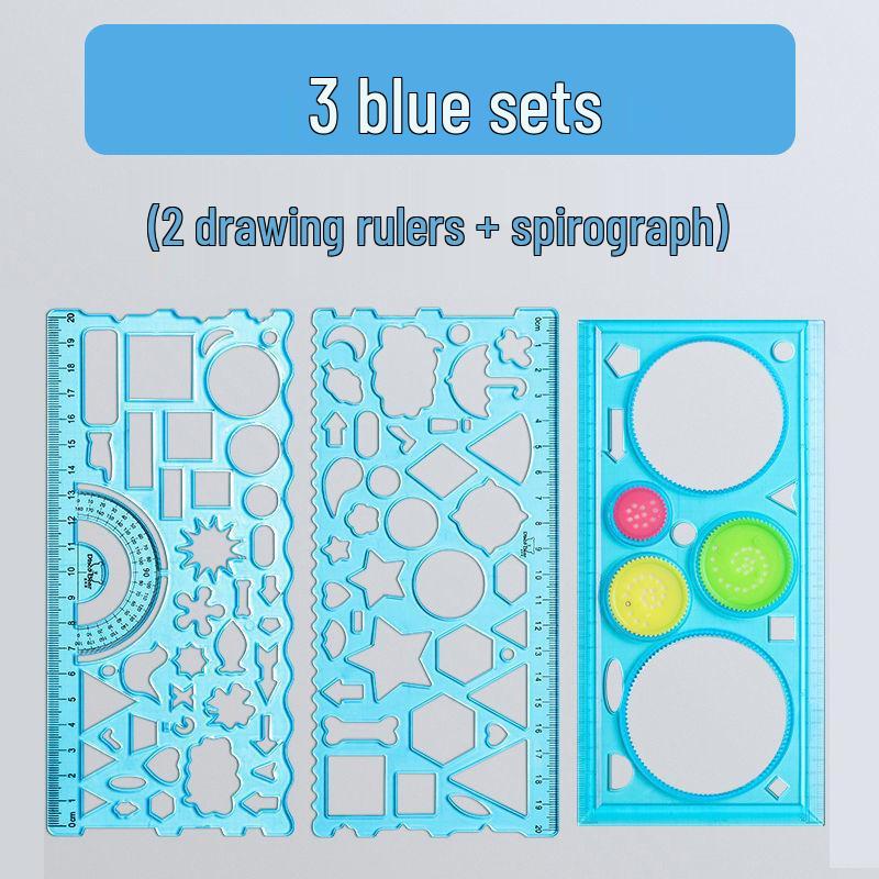 Multifunctional Kaleidoscope Drawing and Measuring Ruler Set for Students