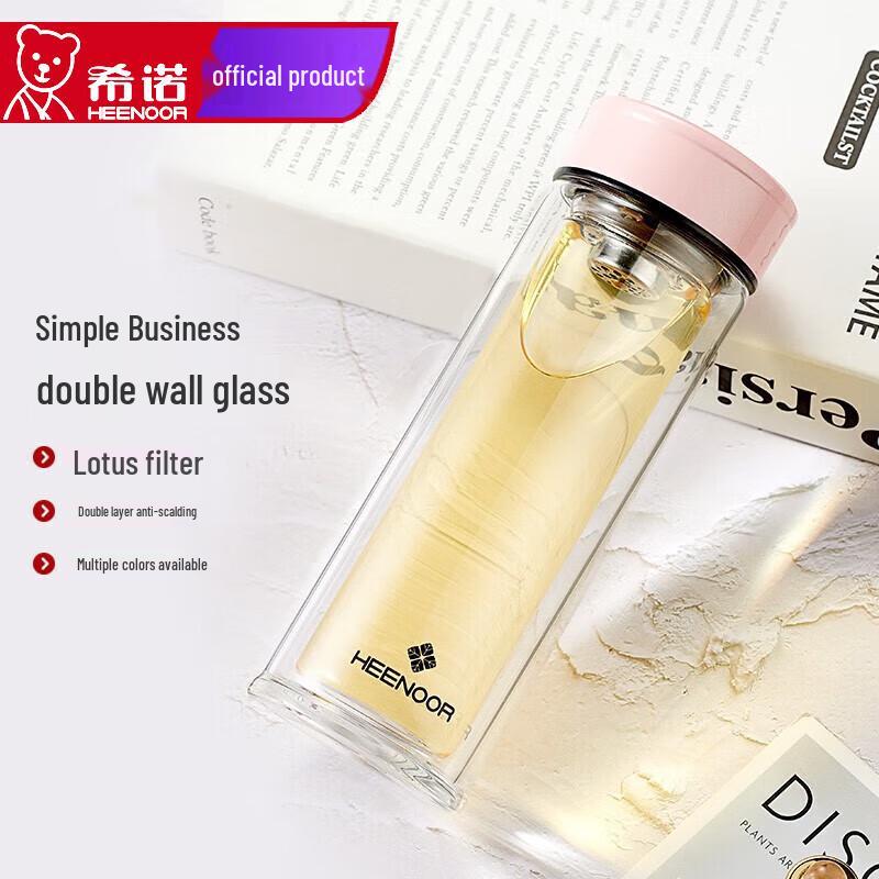 

Heenoor N6537 Double Wall Insulated Glass Tea Cup