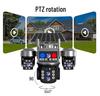Dual Solar-Powered Multi-Lens Tracking Outdoor Surveillance Camera