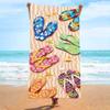 Ultra Soft Microfiber Beach Towel With Quick Dry Antibacterial Ion Print Design Pool Travel Outdoor Use