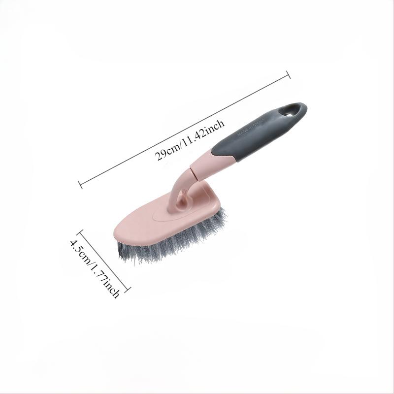 

Щетка для уборки с длинной ручкой, щетка для пола, щетка для щелей, многофункциональный инструмент для уборки в ванной комнате, жесткая щетина 1 шт. розовый