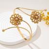 Multi Style Opening Arm Bracelet Metal Arm Bracelet Elegant Flower Bracelet  Hand Jewelry