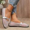 Women's Mesh Breathable White Ballet Flat Shoes Summer New Flat Hollow Mesh Sandals Fishnet Flats Mary Jane Shoes Plus Size 43