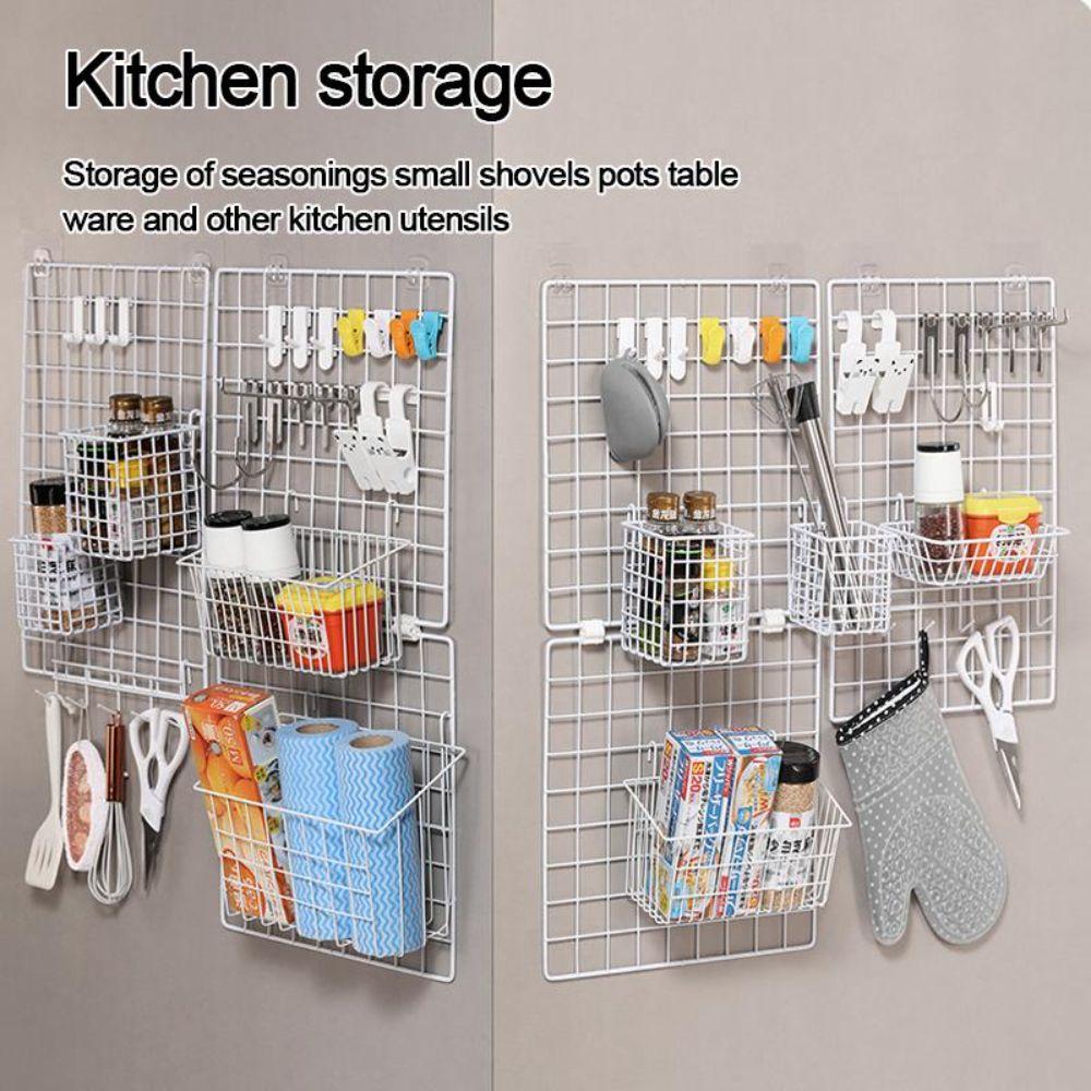 Strong Load Bearing Grid hanging basket Hanging Hook Grocery rack  Grid Panel Accessories