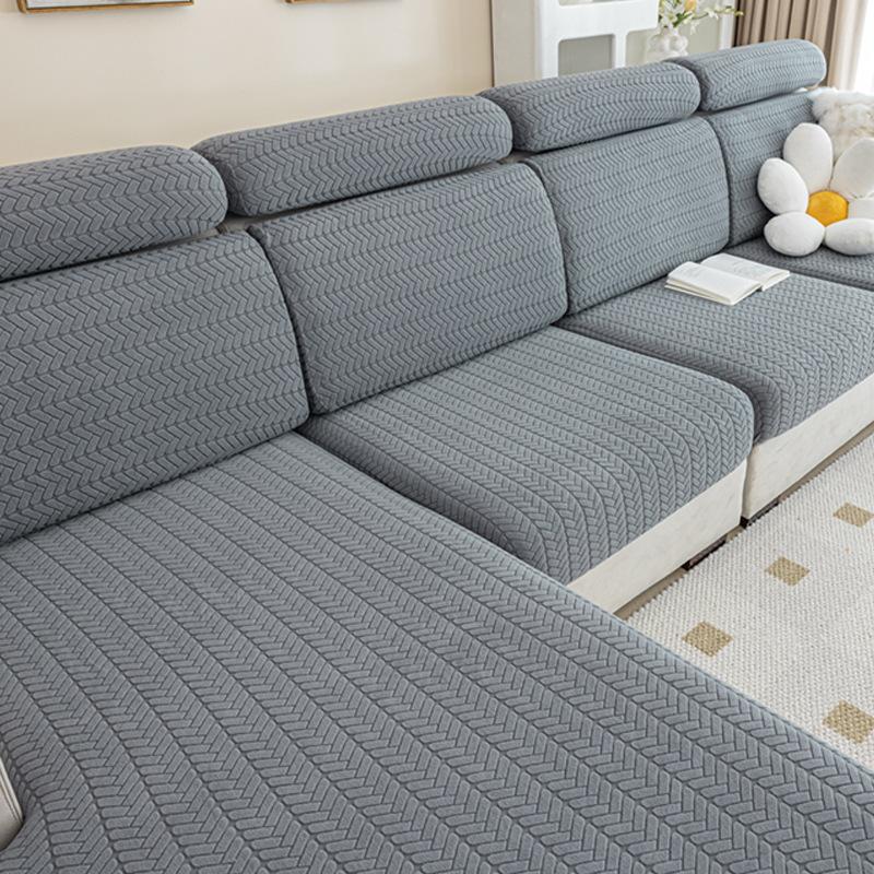 Elastic Sofa Cover Cushion Cover Sofa Hat Solid Color Sofa Cover All-inclusive Four Seasons Universal Cover Sofa Cushion Cover