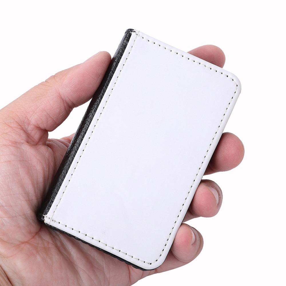 PU Leather Thermal Dye Sublimation Card Case Elegant Design Magnetic Business Card Box Men Gift