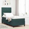 Boxspring Bed with Headboard Dark Green 100 X 200 Cm Velvet