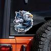 Autoaufkleber Majestätischer Adler und Wolf Vinyl-Aufkleber Wasserdicht Heckscheibe Motorrad Wohnmobil Stoßstange LKW Laptop Dekoration JM98