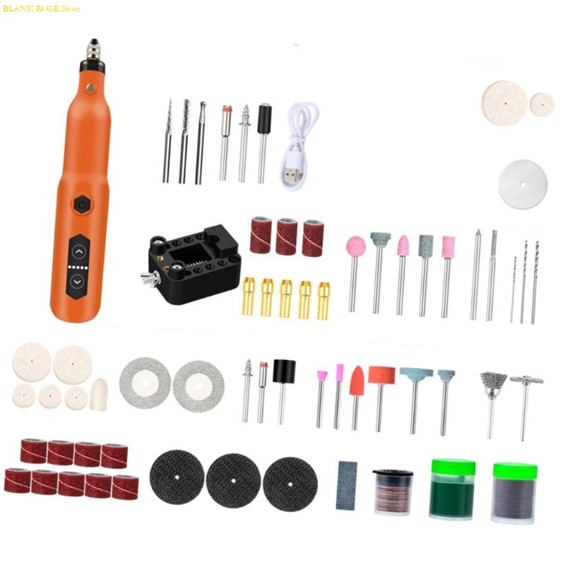 K1AE 3.7V Rechargeable Multifunction Rotary Tool Set 18000rpm Five Speed Adjustable Grinder for Polishing and Engraving