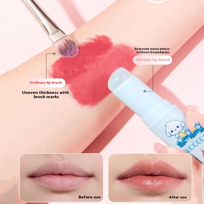 Silicone Lip Brush Small Round Head Smudge Brushes Dust-Proof Covered Lip Brush Multifunctional Lipstick Concealer Makeup Tools