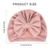 Baby Turban Hat Hospital Nursery Hat with Gloves & Feet Bowknot Newborns Soft Bonnet Caps Set for Baby 0-3 Month