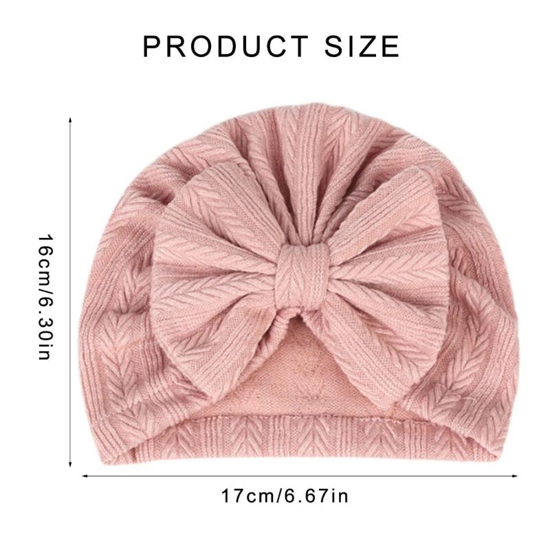 Baby Turban Hat Hospital Nursery Hat with Gloves & Feet Bowknot Newborns Soft Bonnet Caps Set for Baby 0-3 Month