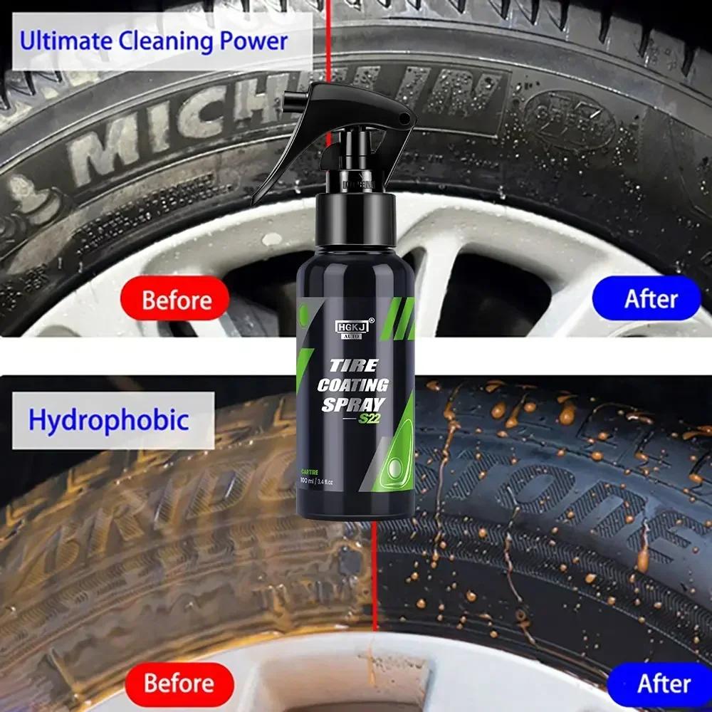 50ML100MLCar Tire Shine Coatings Long Lasting Tyre High Gloss HGKJS22 Car Auto Tire Refurbishing Agent Cleaner Coating Spraying