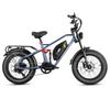 EAhora Terra Black/Green/Blue 1000W Single Motor 48V15AH Detachable Battery 20 * 4.0-inch Tire City Road with Suspension Electric Bicycle