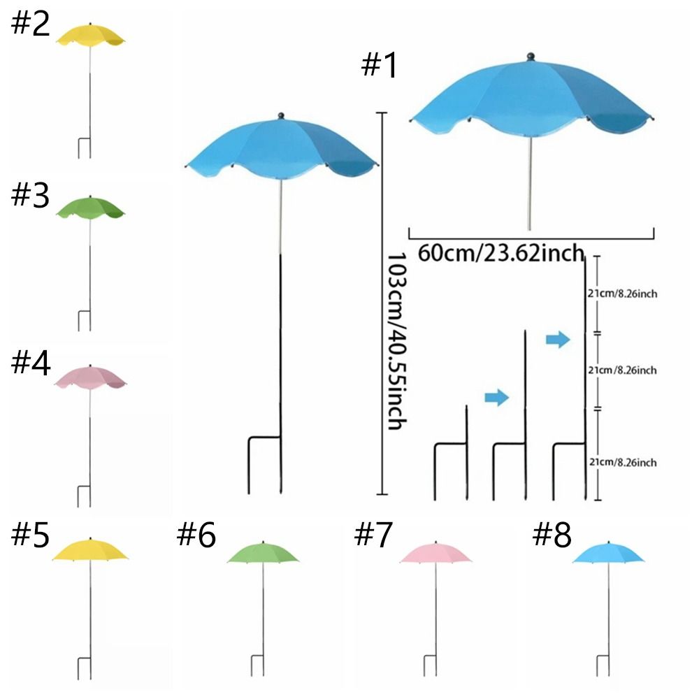 Weatherproof Garden Shade Umbrella Adjustable Sunshade Umbrella Plant Umbrellas  Flower Pots