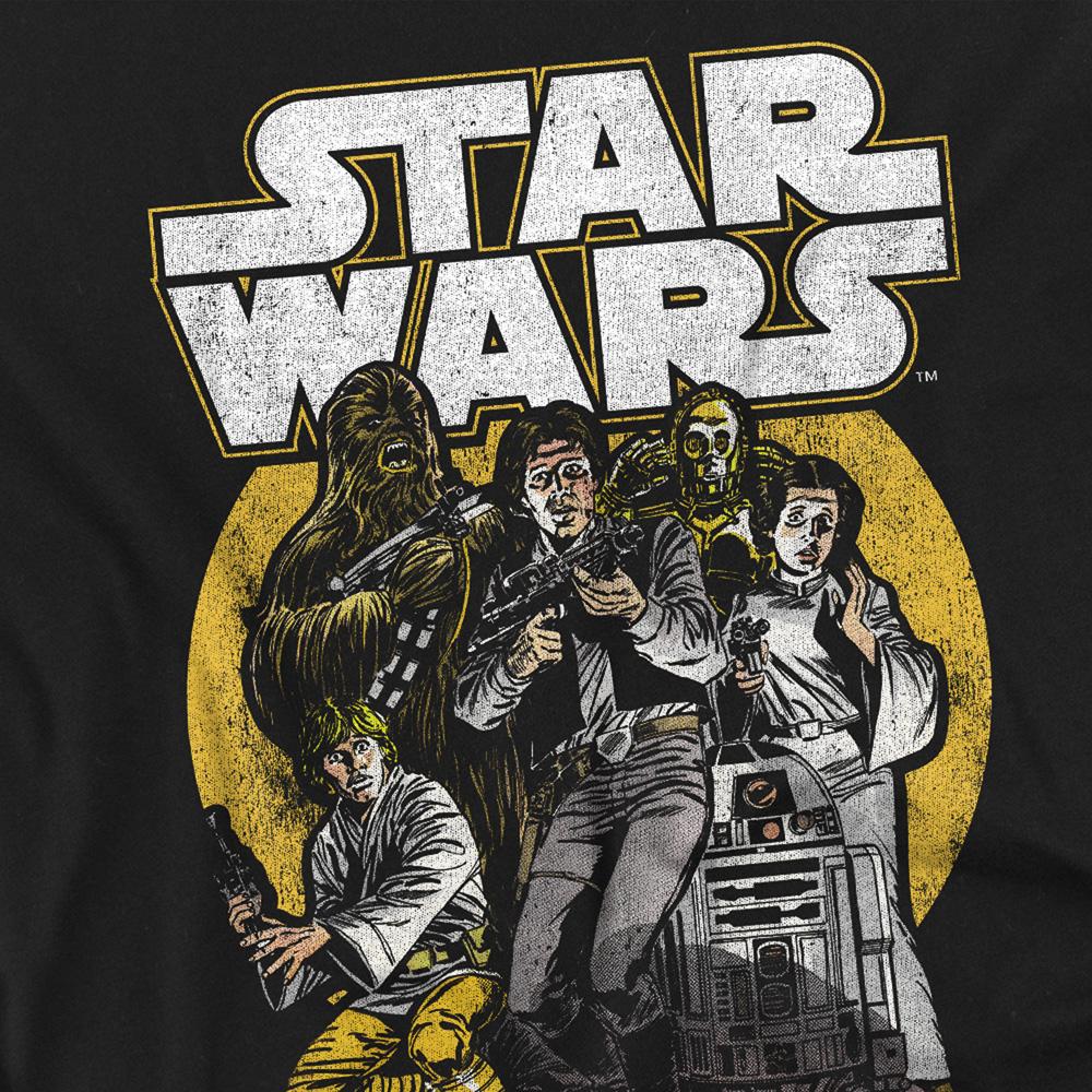 STAR WARS Womens/Ladies Retro Comic Fitted T-Shirt