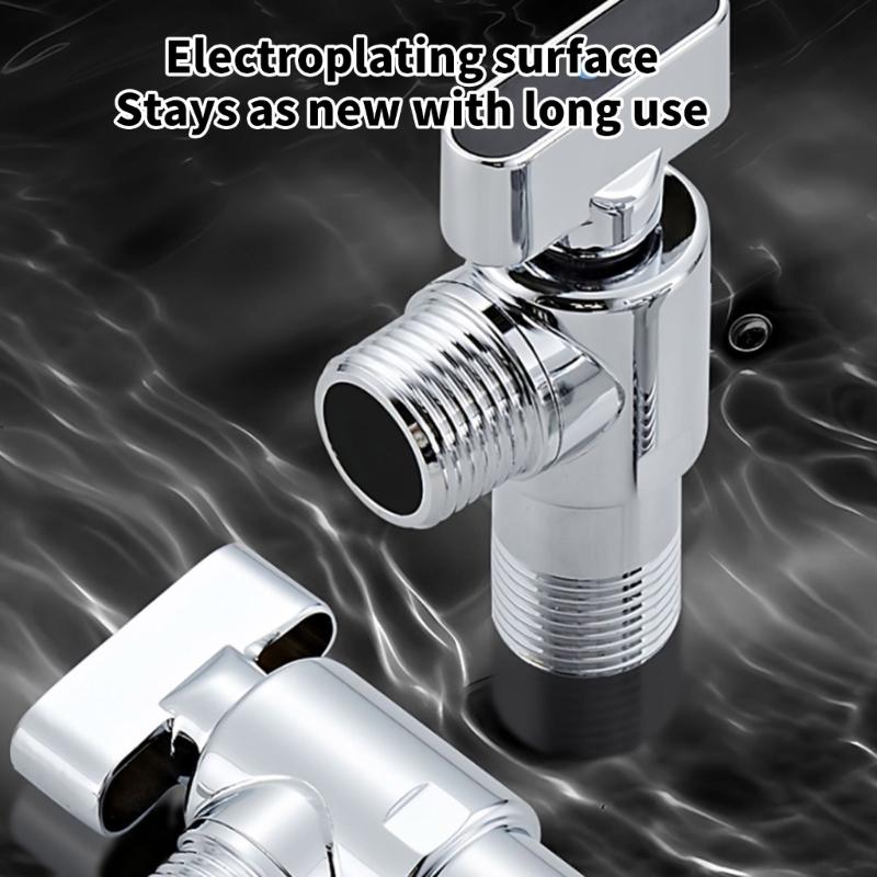 1/2inch Water Shut Off Valves with Handle Universal Water Flows Control Valves Hot/Cold Water Turn Angle Stop Valves