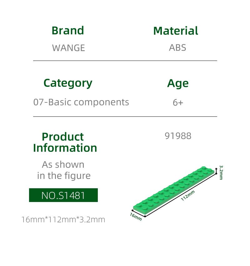 Non-Toxic 25Pcs/Lot 91988 Plate 2X14 Building Blocks Moc Color Accessories Compatible With Brick Diy Construction Toys