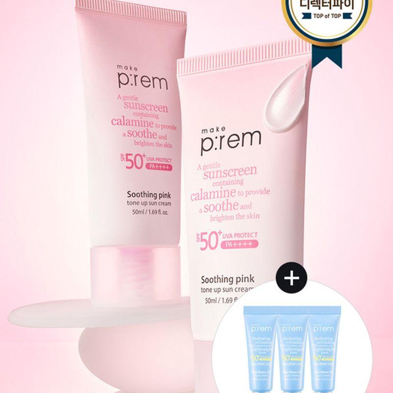 

[2-pack] Soothing Pink Tone-Up Sunscreen 50ml