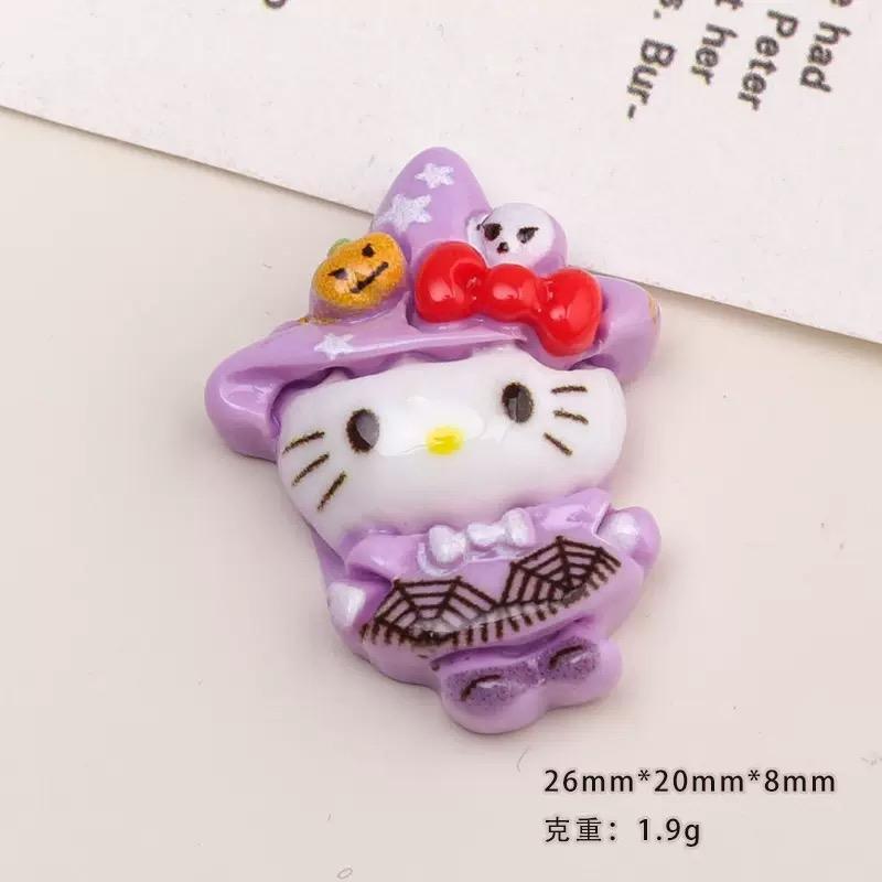 10 шт. Новые Мини Кавайные Мультяшные Животные Хэллоуин Кот Смола Скрапбукинг DIY Украшения Детский Подарок Аксессуары для Заколок A140