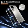 For Samsung Galaxy S25 Ultra Case Brocade Texture Anti Drop Alloy Magnetic Frame PC Phone Back Cover