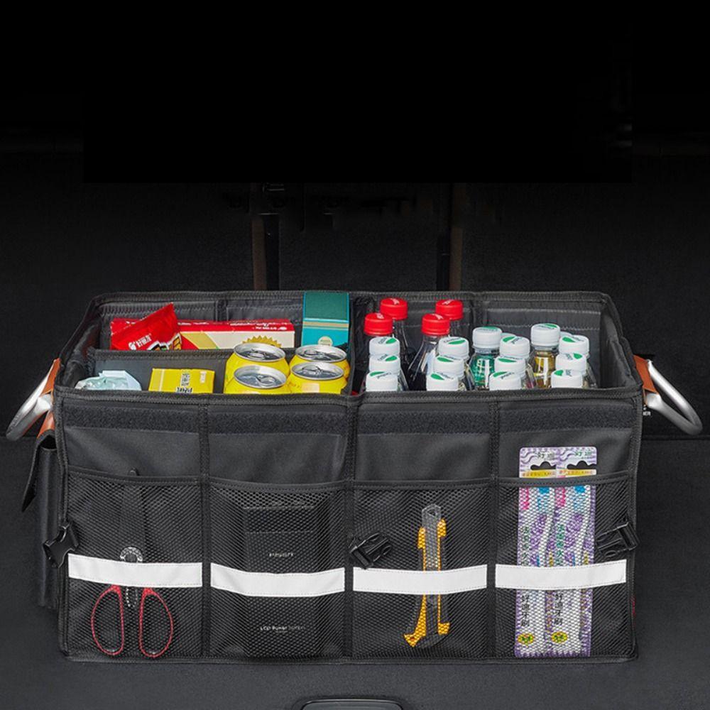 Collapsible Car Storage Box Lid Trunk Storage Bag Reusable Car Cargo Container  Car Accessories